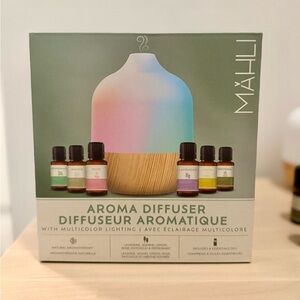 Måhlí Aroma Diffuser with Multicolor Light - Pink Blue Green
